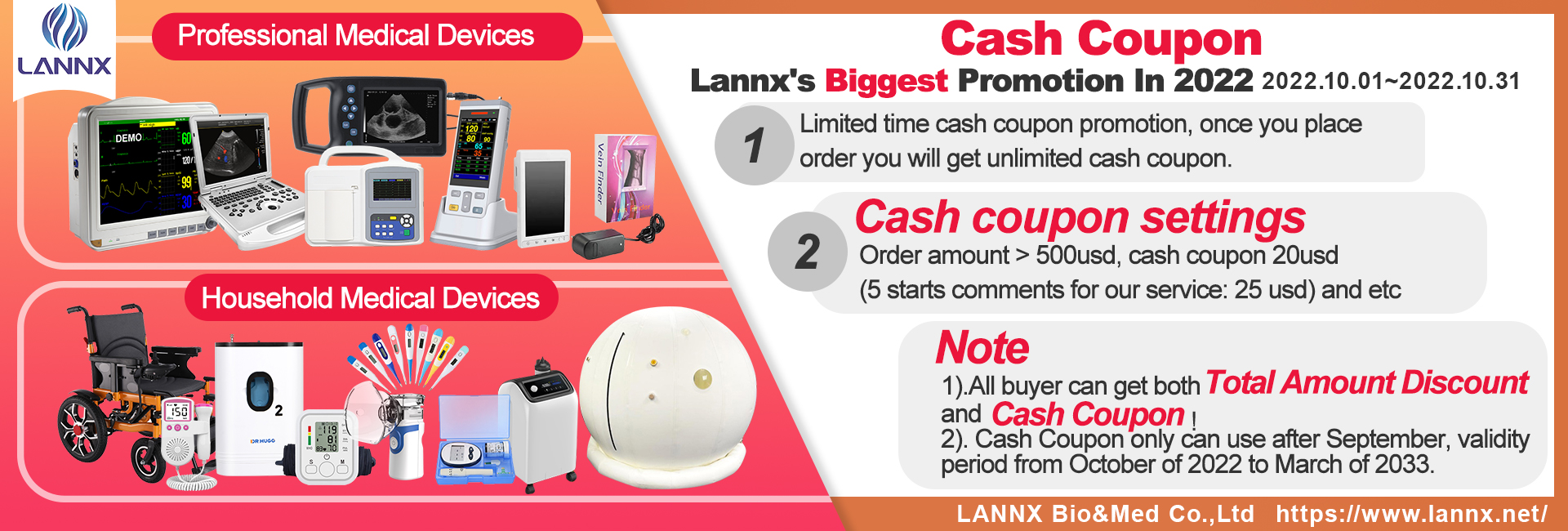 cash coupon lannx medical device