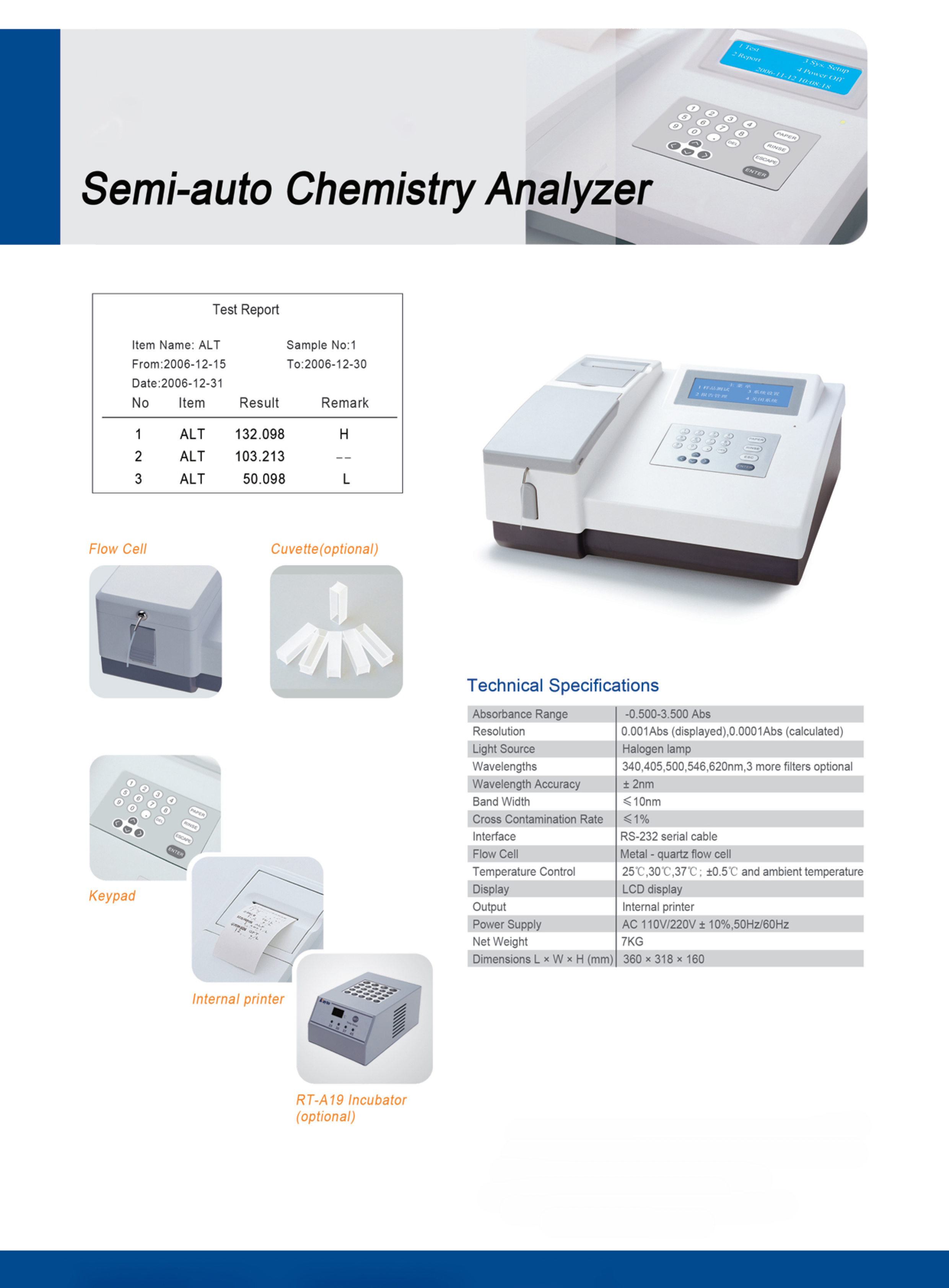 chemický automatický analyzátor